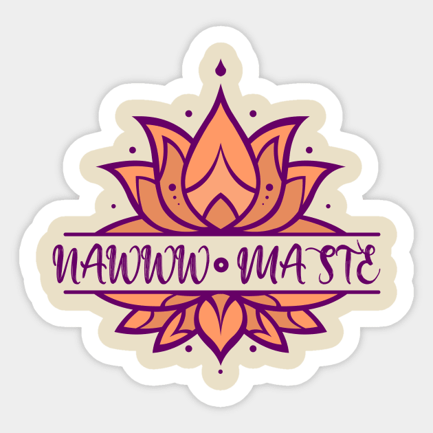 Namaste Purple Lotus Sticker by storyanswer